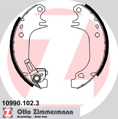 Zimmermann 10990.102.3 - Комплект тормозных колодок, барабанные autosila-amz.com