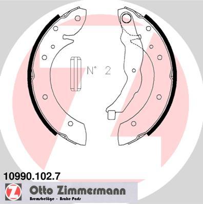 Zimmermann 10990.102.7 - Комплект тормозных колодок, барабанные autosila-amz.com