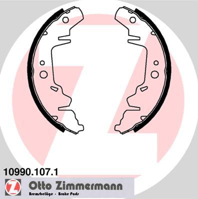 Zimmermann 10990.107.1 - Комплект тормозных колодок, барабанные autosila-amz.com