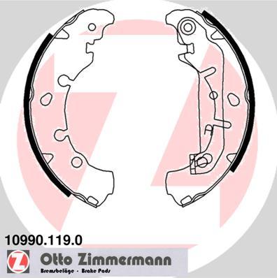 Zimmermann 10990.119.0 - Комплект тормозных колодок, барабанные autosila-amz.com