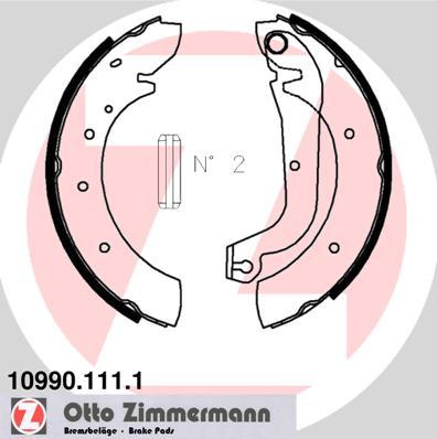 Zimmermann 10990.111.1 - Комплект тормозных колодок, барабанные autosila-amz.com