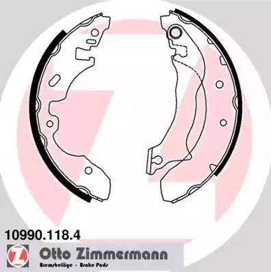 Zimmermann 10990.118.4 - Комплект тормозных колодок, барабанные autosila-amz.com