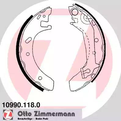 Zimmermann 10990.118.0 - Колодки тормозные барабанные Ford autosila-amz.com