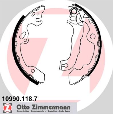 Zimmermann 10990.118.7 - Комплект тормозных колодок, барабанные autosila-amz.com