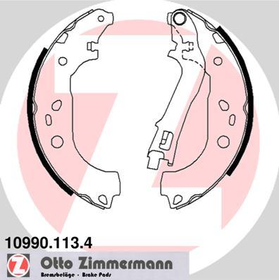 Zimmermann 10990.113.4 - Колодки тормозные барабанные Fiat, Innocenti, Lancia, Seat autosila-amz.com