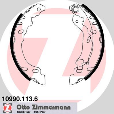 Zimmermann 10990.113.6 - Комплект тормозных колодок, барабанные autosila-amz.com