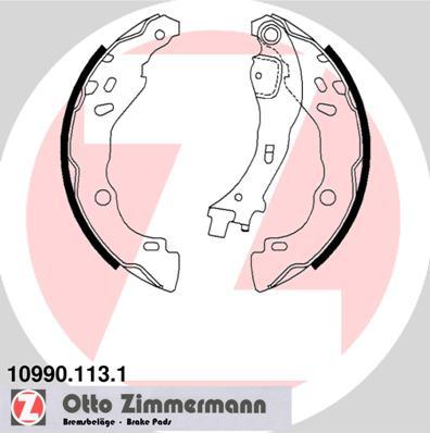 Zimmermann 10990.113.1 - Комплект тормозных колодок, барабанные autosila-amz.com