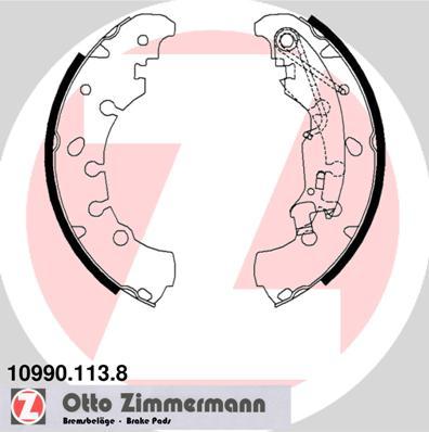 Zimmermann 10990.113.8 - Комплект тормозных колодок, барабанные autosila-amz.com