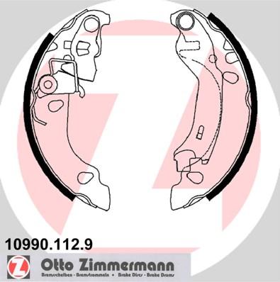 Zimmermann 10990.112.9 - Комплект тормозных колодок, барабанные autosila-amz.com