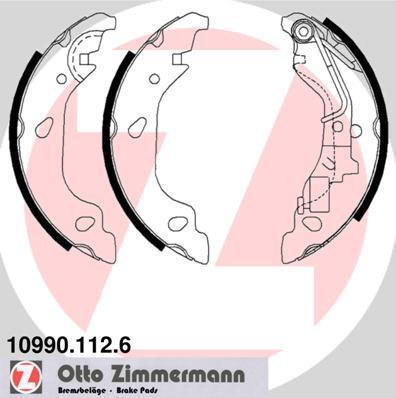 Zimmermann 10990.112.6 - Комплект тормозных колодок, барабанные autosila-amz.com