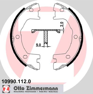 Zimmermann 10990.112.0 - Комплект тормозов, ручник, парковка autosila-amz.com