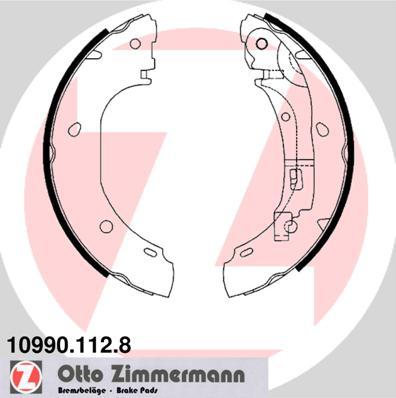 Zimmermann 10990.112.8 - Комплект тормозных колодок, барабанные autosila-amz.com