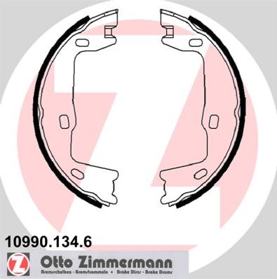 Zimmermann 10990.134.6 - Комплект тормозов, ручник, парковка autosila-amz.com