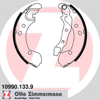 Zimmermann 10990.133.9 - Комплект тормозных колодок, барабанные autosila-amz.com