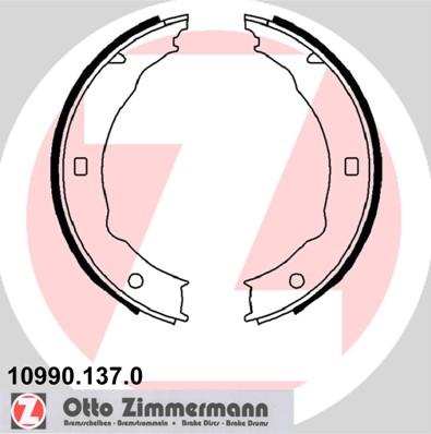 Zimmermann 10990.137.0 - Комплект тормозов, ручник, парковка autosila-amz.com