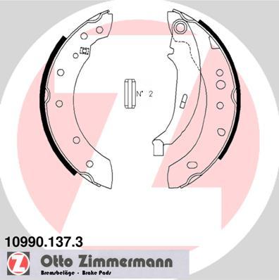 Zimmermann 10990.137.3 - Комплект тормозов, ручник, парковка autosila-amz.com