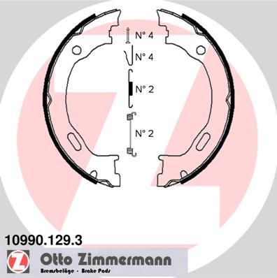 Zimmermann 10990.129.3 - Комплект тормозов, ручник, парковка autosila-amz.com