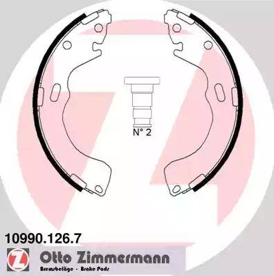 Zimmermann 10990.126.7 - Комплект тормозных колодок, барабанные autosila-amz.com