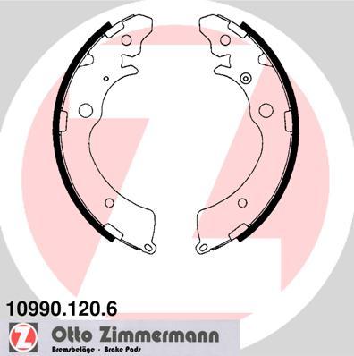 Zimmermann 10990.120.6 - Комплект тормозных колодок, барабанные autosila-amz.com