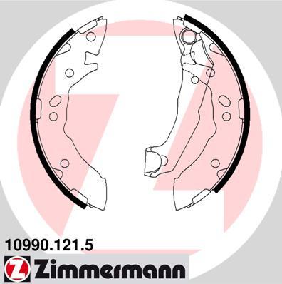 Zimmermann 10990.121.5 - Комплект тормозных колодок, барабанные autosila-amz.com