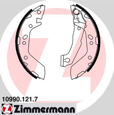 Zimmermann 10990.121.7 - Комплект тормозных колодок, барабанные autosila-amz.com