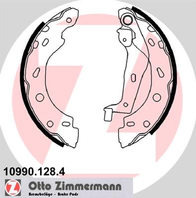 Zimmermann 10990.128.4 - Комплект тормозных колодок, барабанные autosila-amz.com