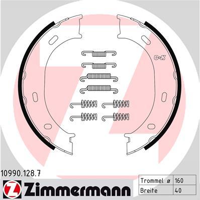 Zimmermann 10990.128.7 - Комплект тормозов, ручник, парковка autosila-amz.com