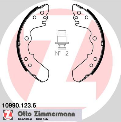 Zimmermann 10990.123.6 - Комплект тормозных колодок, барабанные autosila-amz.com