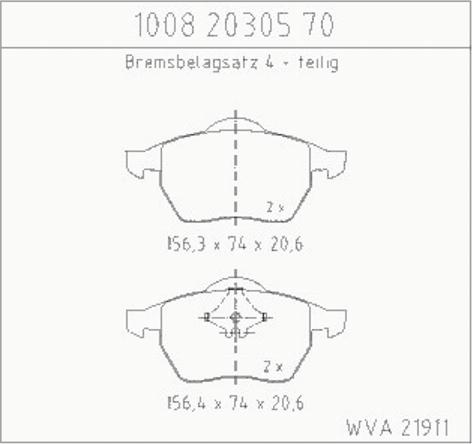 Zimmermann 10082030570 - Тормозные колодки, дисковые, комплект autosila-amz.com