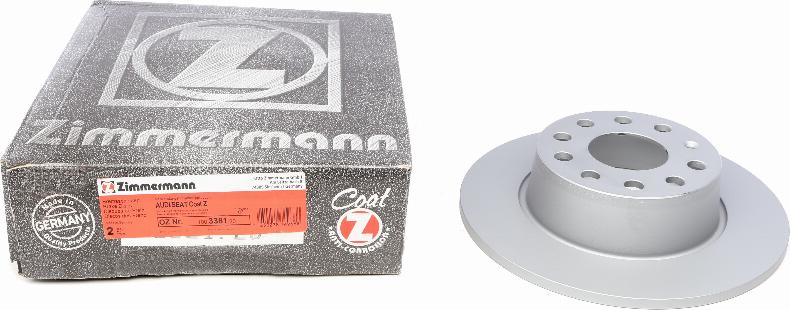 Zimmermann 100.3381.20 - Тормозной диск autosila-amz.com