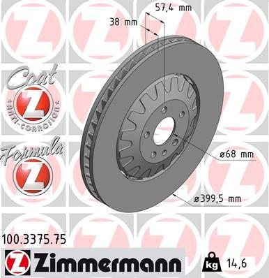 Zimmermann 100.3375.75 - Тормозной диск autosila-amz.com