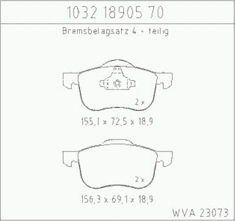 Zimmermann 10321890570 - Тормозные колодки, дисковые, комплект autosila-amz.com