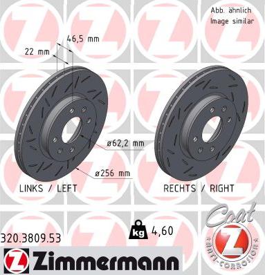Zimmermann 320.3809.53 - Тормозной диск autosila-amz.com