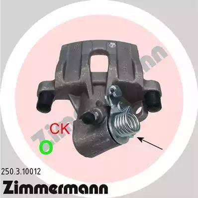 Zimmermann 250.3.10012 - Тормозной суппорт autosila-amz.com