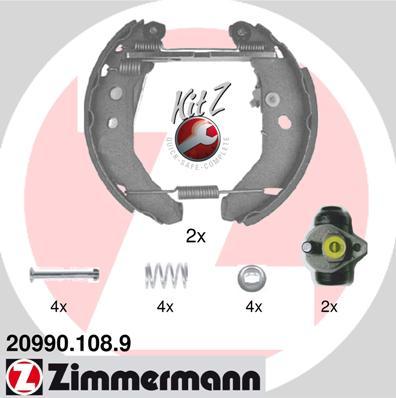 Zimmermann 20990.108.9 - Комплект тормозных колодок, барабанные autosila-amz.com