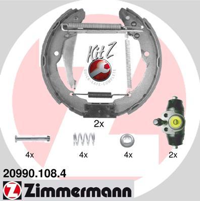 Zimmermann 20990.108.4 - Комплект тормозных колодок, барабанные autosila-amz.com