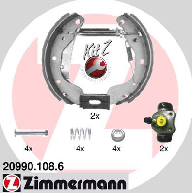 Zimmermann 20990.108.6 - Комплект тормозных колодок, барабанные autosila-amz.com