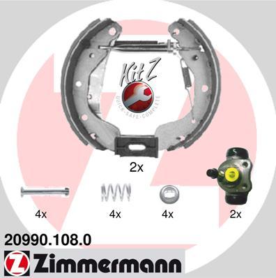 Zimmermann 20990.108.0 - Комплект тормозных колодок, барабанные autosila-amz.com