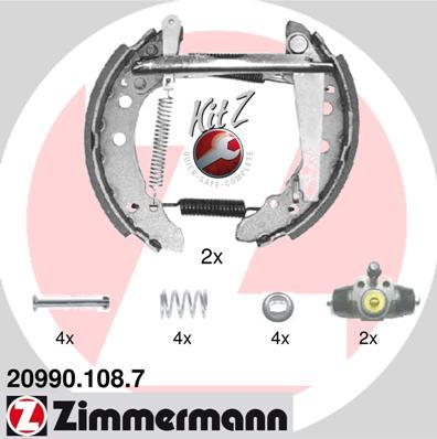 Zimmermann 20990.108.7 - Комплект тормозных колодок, барабанные autosila-amz.com
