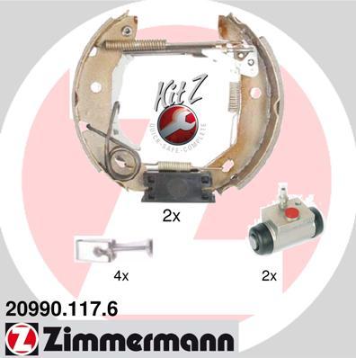 Zimmermann 20990.117.6 - Барабанные тормозные колодки autosila-amz.com