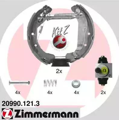Zimmermann 20990.121.3 - Комплект тормозных колодок, барабанные autosila-amz.com