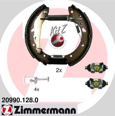 Zimmermann 20990.128.0 - Комплект тормозных колодок, барабанные autosila-amz.com