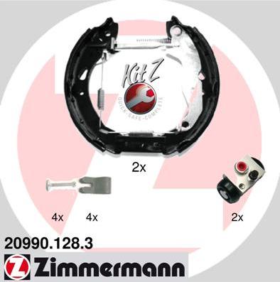 Zimmermann 20990.128.3 - Комплект тормозных колодок, барабанные autosila-amz.com