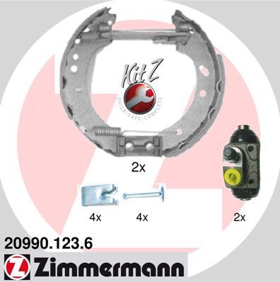 Zimmermann 20990.123.6 - Комплект тормозных колодок, барабанные autosila-amz.com