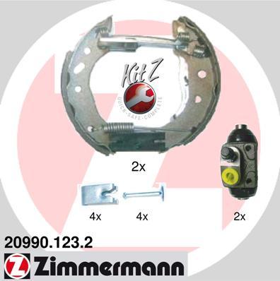 Zimmermann 20990.123.2 - Комплект тормозных колодок, барабанные autosila-amz.com