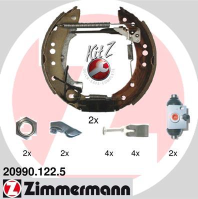 Zimmermann 20990.122.5 - Комплект тормозных колодок, барабанные autosila-amz.com