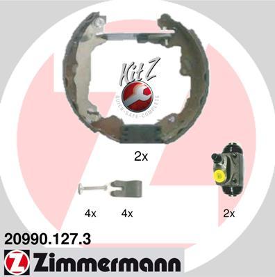 Zimmermann 20990.127.3 - Комплект тормозных колодок, барабанные autosila-amz.com