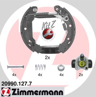 Zimmermann 20990.127.7 - Комплект тормозных колодок, барабанные autosila-amz.com