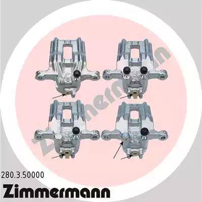 Zimmermann 280.3.50000 - Тормозной суппорт autosila-amz.com