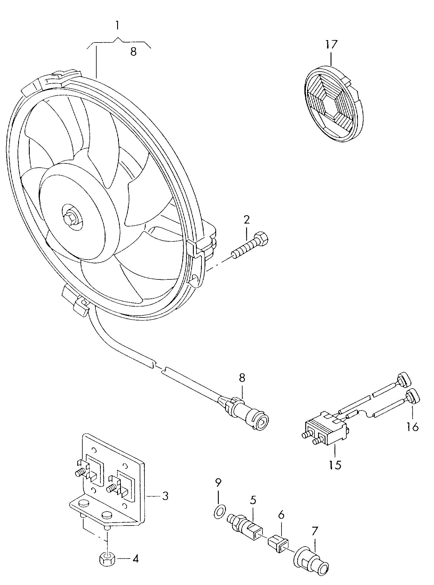 AUDI 893 959 481 - Термовыключатель, вентилятор радиатора / кондиционера autosila-amz.com